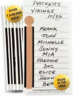 10 Line Football Sports Strip Cards - 100 Cards with Different Number Sequences - Made in The USA - Over 7,000,000 Cards Sold - for Basketball, Baseball, Ice Hockey, Soccer, Volleyball & Rugby Games - Image 2