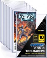 10 Pack Current Comic Book Top Loaders, 15 Mil Rigid | PVC Hard Sleeves, 5mm Deep Comic Book Hard Sleeves Protectors for Modern Comics Storage, Display, Collection & Signed Comics - Image 2