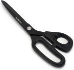 10" Scissors All Purpose, Heavy Duty Scissors for Office,Black | Premium Stainless Steel Sharp Blade,Comfort Grip Soft Handles for Fabric,Paper,Leather,Clothing, Sewing & Crafting DIY - Image 2