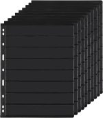 10 Sheets 20 Pages Postage Stamp Album Sleeves, 8 Pockets 7.7x 1.18in, Black Page - Image 2