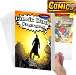 100 Pack Comic Book Bags and Boards Set 7.25x10.5 Inch Self-Sealing Bags with Archival Boards for Long-Term Storage & Protection - Image 2