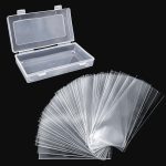 100 Pack Paper Money Holders with Plastic Storage Case, Clear Thicken Paper Money Currency Collection Sleeves Protector OPP Bag - Image 2