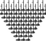 100 Pcs Acrylic Doll Stand Display Holder Ideal Support for Dolls Action Figure Stand with Adjustable Waist Clip for 9, 10, 11 Inch Tall (Black) - Image 2