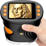 1000X Coin Microscope with Lights, Digital Handheld Coin Magnifier with 8 Adjustable LED Light, Portable Rechargeable Pocket Microscope Compatible with Windows/Mac, Black - Image 2