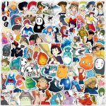 100PCS Cartoon Anime Miyazaki Hayao Stickers for Laptop,Studio Ghibli Anime Vinyl Movie Stickers for Water Bottle, Phone，Hard Hat，Skateboard，Scrapbooking，Gifts for Kids/Adults - Image 2