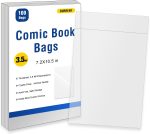 100ct Current Comic Book Bags Resealable,3.5 Mil Thick Comic Book Sleeves,Acid-Free Crystal Clear,7.2 X 10.5 inch,Archival Quality,Fits Standard Comic Book Storage - Image 2