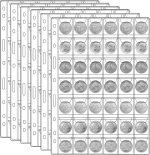1050 Pockets Coin Sleeves, 25 Sheets Coin Holders for Collectors Plastic Coin Collection Supplies 9 Hole Binder Pages for Penny, Nickel, Dime, Quarter(42 Pockets) - Image 2