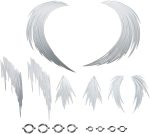 1/18 1/12 1/144 Scale Action Figure Effect Set (8Pcs Rings, 8Pcs Wind Blades) Transparent PVC Model Kit for Anime Characters - Image 2