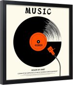 12.6x12.6 Vinyl Record Frame 1 Pack, Black Wooden Album Cover Display Frame with Tempered Glass Cover for Any 12 By 12 Inch Lp Record Cover - Image 2