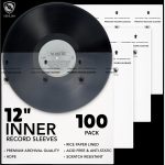 12″ Premium Vinyl Record Inner Sleeves (100 Pack) | Anti-Static HDPE Rice Paper, Durable Clear Acid-Free, Protects from Moisture, Dust & Scratches, Premium LP Covers - Image 2