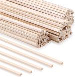 140 Pcs Balsa Wood Sticks, 1/8 X 1/8 X 12 in Square Dowel Rods | Smooth Unfinished Wood, Easy To Cut, Paint, And Stain For Crafts, Models, Dollhouses, Frames, And DIy Projects - Image 2