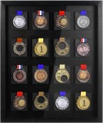 16 Medals 3D Large Medal Shadow Box Display Case with Glass Cover, Medal Holder Display Frame 98% UV Protection 23.6 x 19.7 Inch for Runners Marathon Triathlon Soccer Gymnastics All Sports - Image 2