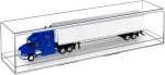 1:64 Scale Trucks Display Case with Plastic Base - Acrylic Model Train Truck Display Boxes - Dustproof Showcase for Collectibles Memorabilia - Image 2