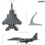 NUOTIE Classic American Eagle F-15E Twin-Engine Fighter Pre-Build Model Kits 1:100 Aircraft Alloy Diecast Airplane Military Display Model Aircraft for Collection or Gift - Image 3