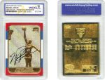 1998 Michael Jordan Fleer '86 Rookie Overstamp Signature Series 23KT Gold Card Prism Holo Refractor - Graded Gem-Mint 10 - Image 3