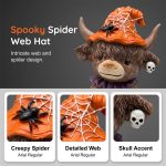 Halloween Highland Cow Witch Ornament, Black | 2026 New Resin Witch Cow Figurine for Home Office, Halloween Pumpkin Highland Cow Resin Statue for Desk Mantel Shelf Ornament - Image 3