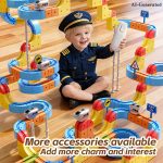 Electric Train Set,Car Track for Toddlers, for Kids 3 4 5 6 7 8 Years Old,Gravity-Defying 3D Embedded Layouts & Motorized Car,STEM Learning Toy Gift for Toddlers Birthday - Image 3