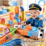 Electric Train Set,Car Track for Toddlers, for Kids 3 4 5 6 7 8 Years Old,Gravity-Defying 3D Embedded Layouts & Motorized Car,STEM Learning Toy Gift for Toddlers Birthday - Image 4