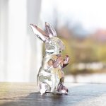 3.5'' Crystal Rabbit Figurine Collectibles Spring Easter Bunny Decorations | Small,Art Glass Animal Statues Paperweight Easter Christmas Whimsical Home Decor Creative Gift - Image 5