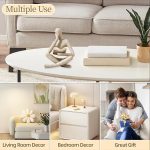 UTTCMK Bookshelf Decor Thinker Statue - Abstract Art Reading Thinker Sculpture Figurine Aesthetic, Modern Home Decoration for Living Room Office Shelves Coffee Table Desk Decor(Beige) - Image 7