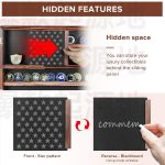 Challenge Coin Display Case, Lockable Military Coin Holder Cabinet with Removable Star Board & HD Tempered Glass Door (27.6" L x 18.1" W), Solid Wood Wall Mount Coins Collection Rack Stand - Image 4