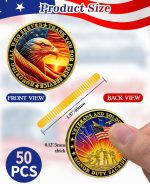 50Pcs Military Veteran Challenge Coin Bulk, Service Tribute | Honoring All Who Served, Thank You for Your Service Coin, Veterans Day Gifts Bulk, Military Retirement & Homecoming Gifts - Image 4
