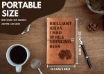 InnoBeta Beer gifts Leather Journal Notebook with Pen, for Beer Lovers, Men, Women on Birthday, Refillable Sketchbook, Travel Diary, Lined Planner, 7x5 Inches, Brown - Image 4