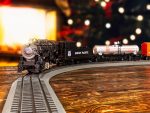 Lionel Union Pacific Flyer Electric O Gauge Train Set with Remote, Age 14+ | Bluetooth 5.0, Remote Control, Freight Cars, FasTrack, Lights, Smoke, & Sounds, Ages 14+ - Image 4