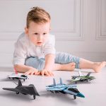 United Sates Air Force 4-Pack Toy Jet Squadron Die Cast Airplanes, Pull Back Military Fighter Jets, Diecast Air Plane Models - Image 4