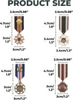 4PCS Military Medal Brooch Pins, Retro Vintage Crown Metal Fake Metal Geometric Brooch for Men Badge, Soldier Patriot US Officer Army Uniform Costume Ribbons Epaulets Coat Jacket - Image 3