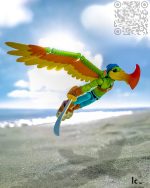 Plunderbeak Raider Flynch Bird Pirate Action Figure Toy | 1:12 Scale, 25+ POA, Reversible Modular Wings, Magnetic Hat, Cutlass, Leather Sash, PlunderPlanet Wave, Collectible - Image 4