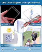 100ct Magnetic Trading Card Holders: 35pt One Touch Card Holder, U-V Protection Hard Plastic Magnetic Cards Case for Sports Game, Football, Baseball Cards - Ultra Slim - Image 5