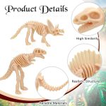 60 PCS Dinosaur Fossil Skeletons, Assorted Dinosaur Skeleton Toys Figures for Science Play Dino Sand Dig Party Favor Decorations - Image 4