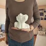 White Face Vase Unique Ceramic Vase for Room,Office,Home Decor | Small Boho Cute Female Form Head Bust Vase Modern Flower Vase for Table Shelf Desk Decoration Bookshelf Bedroom - Image 4