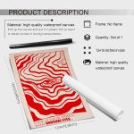 Medpol Retro Red Abstract Eye Canvas Wall Art Vintage Hippie Trippy Poster Affirmation Quotes Wall Decor 60s 70s Psychedelic Quirky Prints for Apartment 12x16 inch Unframed - Image 3