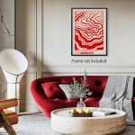 Medpol Retro Red Abstract Eye Canvas Wall Art Vintage Hippie Trippy Poster Affirmation Quotes Wall Decor 60s 70s Psychedelic Quirky Prints for Apartment 12x16 inch Unframed - Image 4