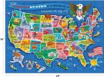 RoseArt Map of USA Puzzle for Kids – 100 Large Pieces, 24" x 18" – Educational United States Puzzle with Fun State Illustrations – Made in USA – Learning Toy for Ages 6+ - Image 5