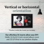 16" x 24" Jukebox Vinyl Frame Display with Double Matting, LP Record Album Frame for Wall Decor, Black/Black, 1 Count - Image 4
