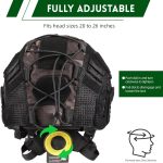 Tactical Helmet with Headset,4in1 Upgraded Adjustable with Helmet Cover for Airsoft Cosplay Military Tactical Gear - Image 3
