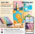 Shuttle Art Acrylic Paint, 36 Colors Acrylic Paint Set with Brushes & Palette, 2oz/60ml Bottles, Rich Pigments Non-toxic for Artists Kids & Adults, Painting on Canvas Rocks Ceramic Wood - Image 3