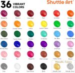 Shuttle Art Acrylic Paint, 36 Colors Acrylic Paint Set with Brushes & Palette, 2oz/60ml Bottles, Rich Pigments Non-toxic for Artists Kids & Adults, Painting on Canvas Rocks Ceramic Wood - Image 4