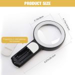 JMH Magnifying Glass with Light, Handheld Large Magnifying Glass 18LED Cold and Warm Light with 3 Modes, Illuminated Lighted Magnifier for Seniors Reading, Coins, Jewelry - Image 3
