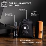 Big Fudge Vinyl Record Cleaning Kit - 4-in-1 Vinyl Record Cleaner Kit for Records Includes Ultra-Soft Velvet Brush Cleaning Liquid Stylus Brush and Storage Pouch - Pro Records Care - Image 3