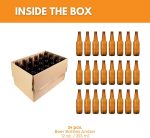 FastRack Amber Beer Bottles 12oz (Pack of 24) | Longneck Glass Beer Bottles with Pry-off Crown Finish for Home Brewing Mead, Cider & Kombucha | Durable Brewing Bottle & Bottling Kit - Image 3