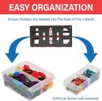Akro-Mils 26-Drawer Plastic Storage Cabinet, 20"W x 6"D x 10"H, Black - Image 6