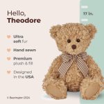 Bearington Theodore Teddy Bear Stuffed Animal - 17" Soft Teddy Bear Plush Toy with Fluffy Fur and Huggable Design - Adorable Classic Cuddly Gift for Kids, Toddlers, and Animal Lovers - Image 3