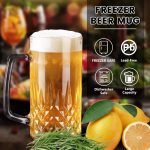 4 Pack Beer Mugs For Freezer, Double Wall Insulated Glasses – Freezer Mugs, 20 oz – Perfect Frozen Beer Mugs for Home Bar Accessories, Gifts for Men - Image 4