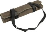Chef’s Knife Roll Bag,Waxed Canvas Knife Cultery Carrier, Portable Chef Knife Cases,Knife Pouch Holders With 10 Slots Plus 1 Zipper Pockets Can Hold Home Kitchen Knife Tools Up To 18.8” - Image 4