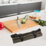 Chef’s Knife Roll Bag,Waxed Canvas Knife Cultery Carrier, Portable Chef Knife Cases,Knife Pouch Holders With 10 Slots Plus 1 Zipper Pockets Can Hold Home Kitchen Knife Tools Up To 18.8” - Image 5
