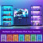 AODK Display Case with Glass Doors & RGB LED Light, Glass Display Cabinet | 4-Tier Display Shelf Storage Cabinet for Collectibles, Black Curio Cabinet for Showcase, Book Case - Image 4